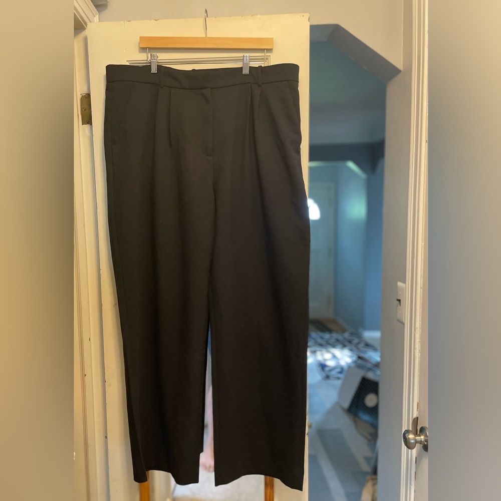 Abercrombie & Fitch Sloan Classic Black Wide leg Trousers - long 35/20